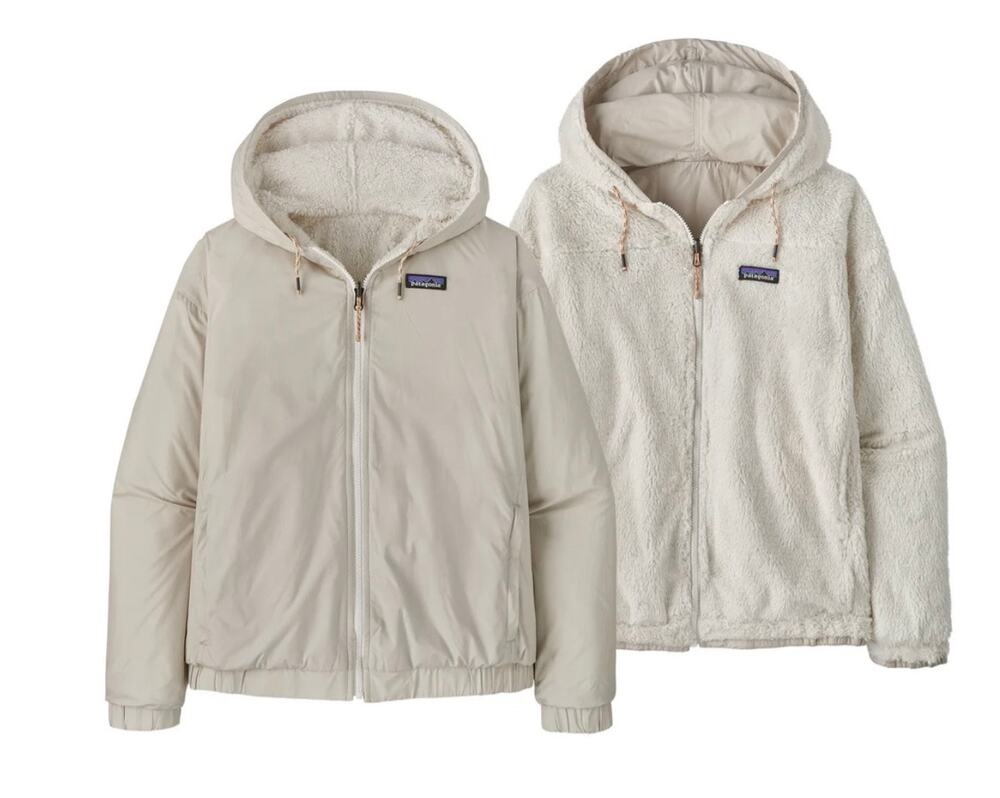 PATAGONIA Women's Reversible Cambria Jacket Size Large Cream / Light Tan